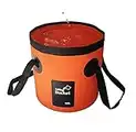 MMSGA Collapsible Bucket, 3&5 Gallons Multifunctional Portable Collapsible Fishing Bucket -Wash Basin Folding Bucket -Water Container for fishing-Camping-Gardening (3 Gallon/Orange)