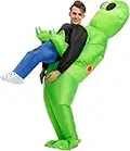 Inflatable Alien Costume Waterproof Green Alien Cosplay Party Costume for Adults Halloween Christmas Cosplay Costume