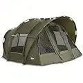 Tente de pêche Lucx® Leopard Bivvy pour 2 à 3 personnes, tente de pêche à la carpe pour 2 à 3 personnes, tente de pêche à la carpe, 10 000 mm