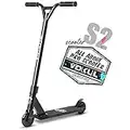 VOKUL Pro Stunt Scooter with Stable Performance - Best Entry Level Tricks Freestyle Pro Scooter for Age 6 Up Kids,Boys,Girls - CrMo4130 Chromoly Bar - Reinforced 20" L4.1 W Deck(Black)