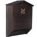 The Ultimate Wooden Bat House for Outdoors - A Large Double Chamber Box Perfectly Designed to Attract Bats - Durable and Easy to Hang