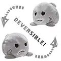 pohthe Reversible Plushie Shark Stuffed Animal Reversible Mood Plush Double-Sided Flip Show Your Mood!