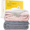 Cosi Home Couverture Lestée, Couverture Pondérée 6,8 kg pour Adultes, 152x203 cm avec Housse Douce - Couverture Théeapeutique 100% Coton, Réduit Insomnie, Stress, Anxiété - Rose