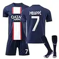 DUOROUPUTAO - Camiseta, pantalones cortos y calcetines, de Paris PSG, para niños y adultos, de fútbol, ropa, A-7., 10-11 años