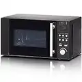 SMETA 800W Combination Microwave Oven and Grill 20L, Countertop Microwave,Grill Power 1200W, Convection Oven 2200W, 9 Auto Cooking Menus, 11 Power Level Easy Clean, Black