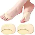 Metatarsal Pads for Women and Men, 2 Pairs Forefoot Pads Honeycomb Fabric Metatarsal Cushions, Ball of Foot Cushion Pads, Fabric Sleeves Cushions Pad Soft Socks for Pain Relief, Supports Feet