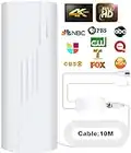 2023 Newest High Gain Digital TV Aerial, Freeview Indoor TV Aerial,Outdoor HDTV Aerial 480 KM Range,Amplifier Signal Booster,Support 4K 1080p All Older & Smart TV, DVB-T TV Radio,Detachable 10M Cable