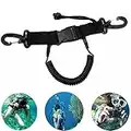 Duyteop Immersioni Fotocamera Cordino, Cordino Spirale Immersioni, Diving Lanyard, per Immersioni Subacquee con Clip Sgancio Rapido Luci per Fotocamere Subacquee, Cinturino Anti Guinzaglio, Nero