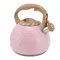 Bouilloire à Thé, Bouilloire à Thé Sifflante en Acier Inoxydable 3L avec Poignée Résistante à la Chaleur Bouilloire Théière Moderne pour Cuisinière électrique, Cuisinière à Gaz,(Rose)