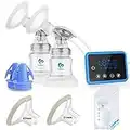 Bellababy Double Electric Breast Feeding Pumps with 21mm,24mm,27mm Flanges,Touch Screen,Pain Free Strong Suction 4 Models 9 Levels Strength