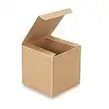 AwePackage 24 Count of Pinstripe Kraft Gift Box - 5x5x5"