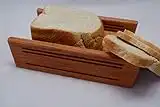 5 1/2" Loaf Width 3/8+1/2+3/4 Inch Slice Thickness Oak Horizontal Bread Slicing Guide Anti Slip Mat Protective Oil Finish Hand Crafted by Mystery Lathe
