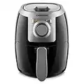 Chefman TurboFry 2-Quart Air Fryer, Personal Compact Healthy Fryer w/ Adjustable Temperature Control, 60 Minute Timer and Dishwasher Safe Basket, Black