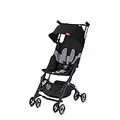 gb Pockit+ All-Terrain, Ultra Compact Lightweight Travel Stroller with Canopy and Reclining Seat in Velvet Black