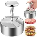 TIANTOU Pressa per Hamburger, Acciaio Inossidabile Stampo per Hamburger, Regolabile Burger Press, Anti-Aderente Burger Maker, Perfetto per Grill, BBQ, Feste