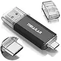 THKAILAR 128GB USB C Flash Drive USB Stick 3.0 External Storage Data 2 in 1 Cle USB Connection Port USB and USB C Compatible with PC/Android Phone/Laptop/Tablet (Black)