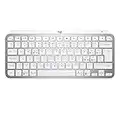 Logitech MX Keys Mini Tastiera Illuminata Wireless, Minimal, Compatta, Bluetooth, Retroilluminata, USB-C, Compatibile con Apple macOS, iOS, Windows, Linux, Android, in Metallo - Grigio chiaro