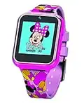 Accutime Kids Disney Minnie Mouse Pink Educational, Touchscreen Smart Watch Toy for Girls, Boys, Toddlers - Selfie Cam, Learning Games, Alarm, Calculator, Pedometer and More (Size: 40mm), Pink, 40mm, Modern