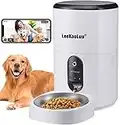 Automatic Dog Feeder HD 1080P Camera Cat Feeders 6L WiFi Smart Pet Feeder with APP Control Timer Settings Dispense Food Two Way Audio Recording Motion Detection Alerts