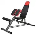 Finer Form Multi-Functional FID Weight Bench for Full All-in-One Body Workout – Hyper Back Extension, Roman Chair, Adjustable Sit up Bench, Incline, Flat & Decline Bench. Perfect with adjustable dumbbell set, barbell weight set or bench press