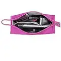 HENGSI Sac de rangement voyage pour Dyson Airwrap/Supersonic Seche cheveux et Accessoires (Fucsia-Impermeabile PU Leather)