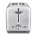 BELLA Stainless Steel 2 Slice Toaster with Extra Wide Slots & Removable Crumb Tray - 6 Browning Options, Auto Shut Off & Reheat Function - Toast Bread, Bagel & Waffle