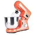 Branlason Stand Mixer 1300w Dough Machine Multifunction kitchen Food Mixer 5L Electric Cake Mixer with Bowl, Beater, Hook, Whisk Food Blender with Pulse Function and Turbo Speed Control (Red 1)