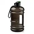 2.2L Water Bottle, Half Gallon Water Jug with Strap, Anti-Collision Loop and Handle, Large Capacity with BPA Free, Leak Proof and Anti-Slip for Daily Water Intake Gym Fitness Camping Cycling