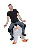 Bristol Novelty- Disfraz de pingüino Piggyback | Blanco y Negro, Color, 38/40-Inch Waist Size (AF005)