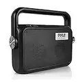 Pyle Wireless Portable Speaker Soundbox - 2.4ghz Full Range Stereo Sound Digital TV MP3 iPod Analog Cable & Digital Optical w/Headset Jack Voice Enhancing Audio Hearing Assistance - PTVSP18BK