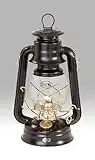 Dietz Original 76 Oil Lamp Burning Lantern Black with Gold Trim