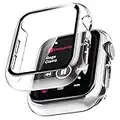 LϟK 2 Pack Funda Protector de Pantalla de Cristal Templado Incorporado para Apple Watch 40mm Series 6 5 4 SE - Estuche Protector General para PC Duro HD Ultra-Thin Carcasa para iWatch 40mm - Claro