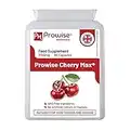 Cherry Max + 2100 mg de cereza Montmorency agregada con cereza negra I 90 cápsulas veganas de alta resistencia que fabrica en el Reino Unido por Prowise Healthcare