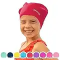 Limmys Cuffia Piscina Bambini - Cuffia Piscina per Capelli Lunghi, Trecce, Dreadlocks - Cuffia Nuoto 100% Silicone di Qualità Superiore, Elastica e Comoda - Disponibile in Diversi Colori (Rossa)