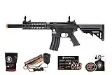 Lancer Tactical Gen 2 Airsoft Rifle SD M4 GEN 2 Polymer- Electric Full/Semi-Auto Airsoft AEG Rifle with 0.20g BBS, Charger and Battery (Black High FPS)