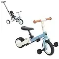 Olmitos Gyro Tricycle évolutif 5-en-1 pour Enfants de 1 à 5 Ans Adaptable et modulable avec ou sans pédales (Bleu)