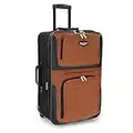 Travel Select Amsterdam Bagage Vertical Extensible, Orange, Checked-Medium 25-inch, Amsterdam Bagage Vertical Extensible