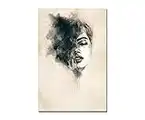 120 x 60 Cm-dimensions du visage de la peinture à main femme-toile sur châssis abstrait moderne élégant motif décoration et photos