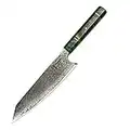 hajegato Coltelli da Cucina Damasco Kirituske Unico nel Suo Genere Manico Professionale Coltello Giapponese 8 Pollici Coltello Cucina Professionali Vg10 di Alta qualità 67 Strati Coltello da Chef