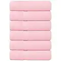 Oakias 6 Pack Small Cotton Towels Pink – 22 x 44 Inches 500 GSM – Hotel, Pool & Gym Towels – Highly Absorbent