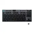 Logitech G915 TKL Tenkeyless LIGHTSPEED Clavier Gamer Mécanique, Switch ultra-plat GL Linear, RGB LIGHTSYNC, Design élégant et mince, 40+ heures de jeu, Français AZERTY - Noir