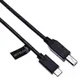 Keple Type C to USB B Printer Cable Cord (Thunderbolt 3) Compatible with Brother Canon Dell Fujitsu Zebra to MacBook Chromebook Lenovo Dell ASUS | 3m/10ft