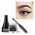 PHOERA GEL EYELINER LONG LASTING WATERPROOF SMUDGE PROOF 24H MAKEUP 10 SHADE UK (202 BLACK)