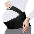 ChongErfei Maternity Belt Pregnancy Back Support Back Brace Lightweight Abdominal Binder Maternity Belly Band for Pregnancy, Black,Large Fit Ab 39.5"-51.3"