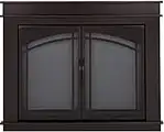 Pleasant Hearth FN-5701 Fenwick Fireplace Glass Door, Oil Rubbed Bronze, Medium