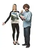 Rasta Imposta Bob Ross Kit & Painted Canvas Couples Costume