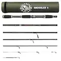 Canna da pesca e custodia da viaggio ad alte prestazioni e peso medio. Nano-Carbon, 6 multi-sezioni, 205 cm, asta da viaggio. The World Traveller Rod, di Rigged & Ready ™ Travel Fishing.