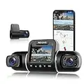 REXING V2 PRO AI Dash CAM, 3 Channel Front Cabin Rear 1080p Recording,2.7” LCD,WiFi,Mobile App,GPS,Night Vision,Artificial Intelligence Dash Camera ADAS, Collision, Pedestrian,Lane Departure Warning