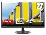 Lenovo D27-30 – Moniteur de 27.0" FullHD (FreeSync, 75 Hz, 5 ms, HDMI+VGA, 3 côtés sans bordures) Noir