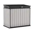 Keter Store It Out Premier XL Outdoor Garden Storage Shed, Grey and Black, 141 x 82 x 123.5 cm